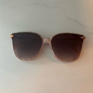 KREWE Dede Nylon Sunglasses in pink and gold